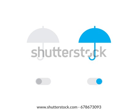 An Illustrated Icon Isolated on a Background - Umbrella