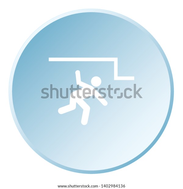 Illustrated Icon Isolated On Background Beware Objects Stock Image