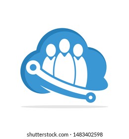 Illustrated icon with an online community concept