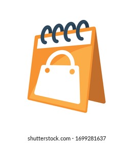 Illustrated icon for shopping agenda.