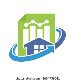 Illustrated icons with the concept of housing & settlement statistics report.