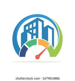 Iconos ilustrados con el concepto de aumentar la aceleración del desarrollo de la infraestructura.