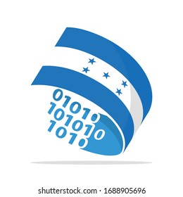 Illustrated icons with the concept of information technology systems from Honduras.