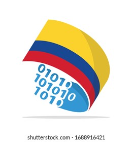 Illustrated icons with the concept of information technology systems from Colombian.