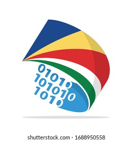 Illustrated icons with the concept of information technology systems from the Seychelles.
