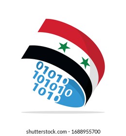 Illustrated icons with the concept of information technology systems from Syrian.