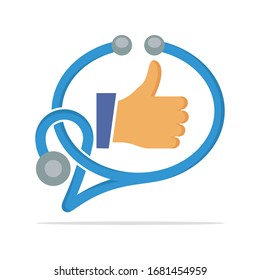 Illustrated icons with good medical information service concepts.