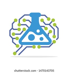 Illustrated icons with smart laboratory system concepts