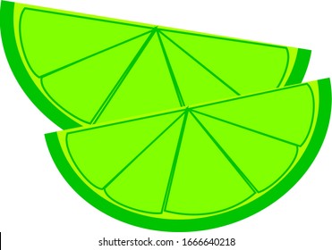 Imagen ilustrada de dos rodajas de cal