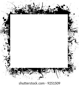 Illustrated ink splat border with room to add your own text