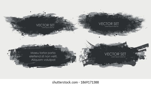 Colección de puntos de tinta ilustrada en blanco y negro. Ilustración del vector