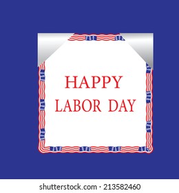 Illustrated labor day text design