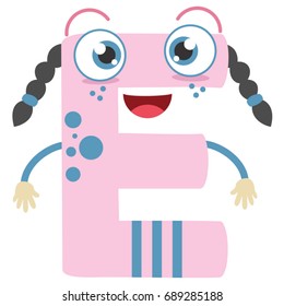 Illustrated Letter E