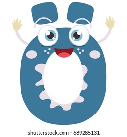 Illustrated Letter O With Dots