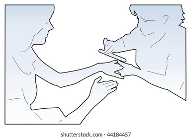 illustrated manicure process
