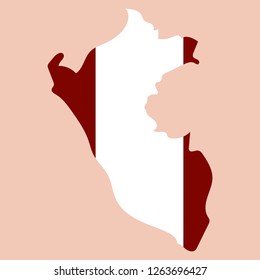Illustrated map of Peru. 