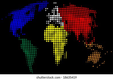 Illustrated Map of World