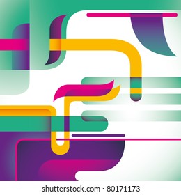 Illustrated modish abstraction in color. Vector illustration.