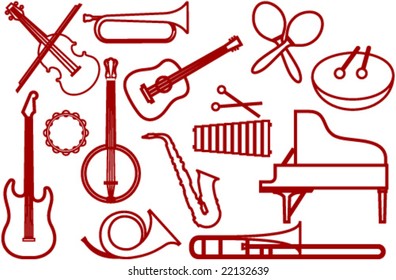 Illustrated musical instruments