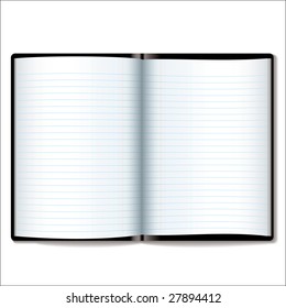 Illustrated open book or diary with room to add your own text
