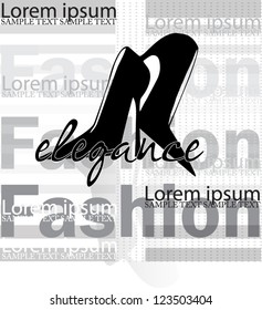 illustrated pair of elegant shoes - vector illustration