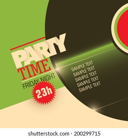 Illustrated party background. Vector illustration.