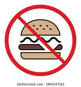 Illustrated pictogram of prohibition to consume