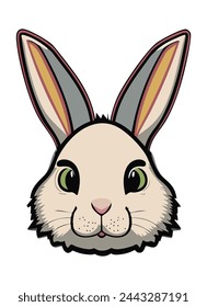 Retrato ilustrado del conejo
