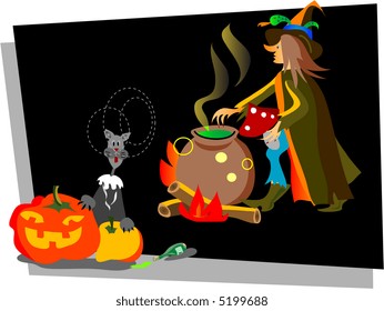 Illustrated post card for October month