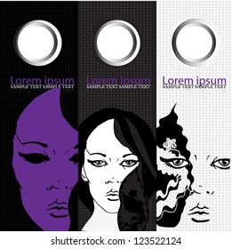 illustrated price tags for your carnival design - vector illustration