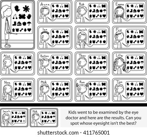 Illustrated puzzle for kids - find the differences in black and white