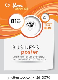 Illustrated red and black layout with abstraction. Magazine cover, business brochure template.