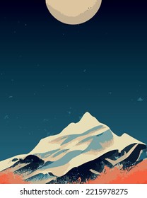 An illustrated retro style space poster with a vintage look