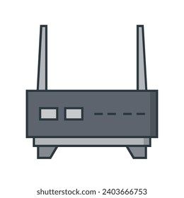 Illustrated router on white background