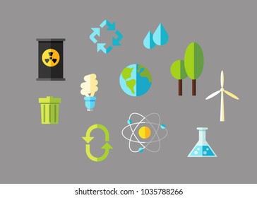 Illustrated science vector Set