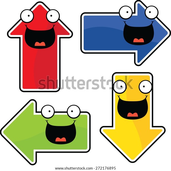 Illustrated Set Cartoon Arrows Stock Vector (Royalty Free) 272176895