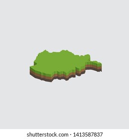 An Illustrated Shape of Afghanistan