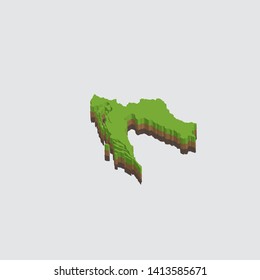 An Illustrated Shape of Croatia