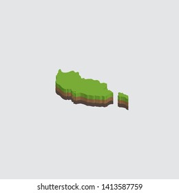An Illustrated Shape of Cyprus
