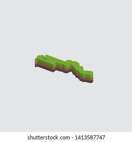 An Illustrated Shape of Gambia
