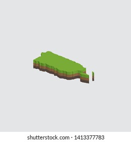 Illustrated Shape of Puerto Rico