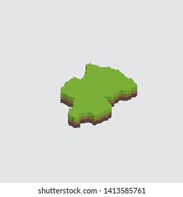 An Illustrated Shape of Rwanda
