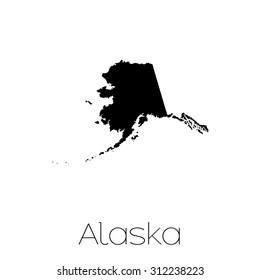 An Illustrated Shape of the State of Alaska