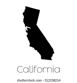 An Illustrated Shape Of The State Of California