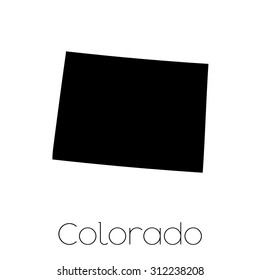 Illustrated Shape State Colorado Stock Illustration 311982122 ...