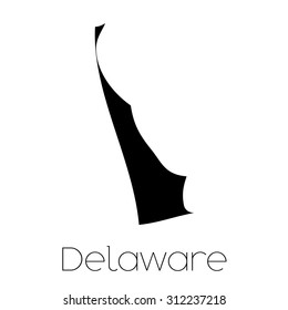 An Illustrated Shape of the State of Delaware
