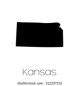 An Illustrated Shape of the State of Kansas