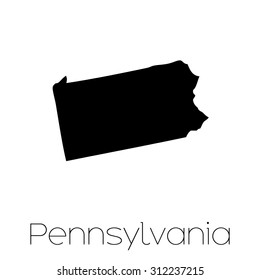 Illustrated Shape State Pennsylvania Stock Vector (Royalty Free) 312237215