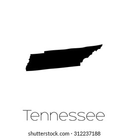 An Illustrated Shape Of The State Of Tennessee