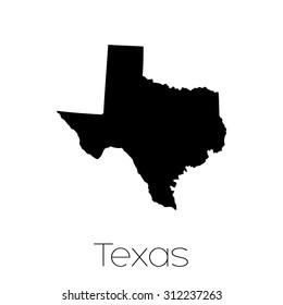An Illustrated Shape Of The State Of Texas